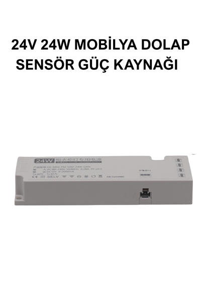 24V 24W MOBİLYA DOLAP SENSÖR GÜÇ KAYNAĞI
