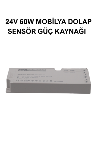 24V 60W MOBİLYA DOLAP SENSÖR GÜÇ KAYNAĞI