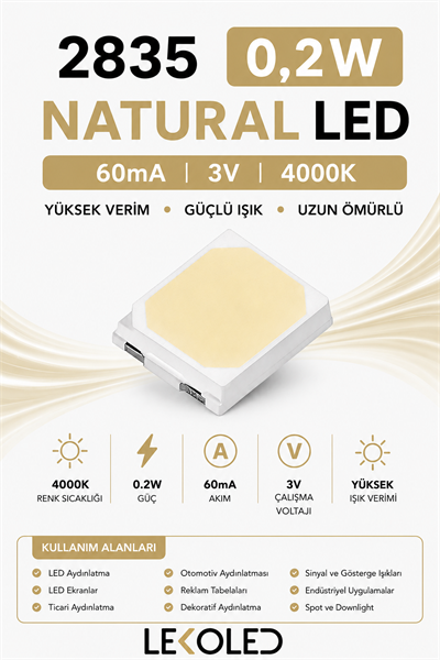 2835 0,2W 4000K NATURAL 60mA 3V SMD LED