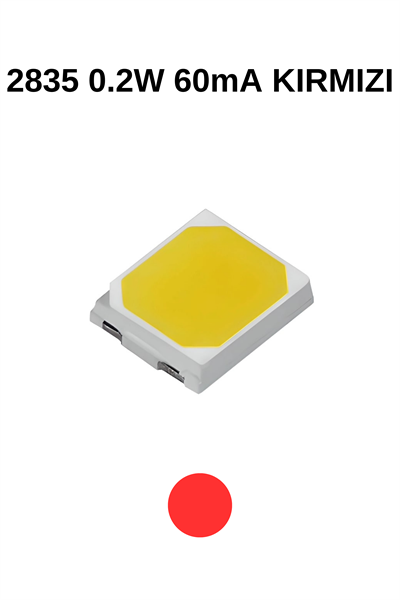 2835 0,2W KIRMIZI 60mA 3V SMD LED 