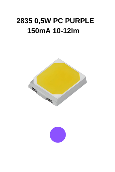 2835 0,5W PC PURPLE  150mA 10-12lm 3.0-3.2V SMD LED
