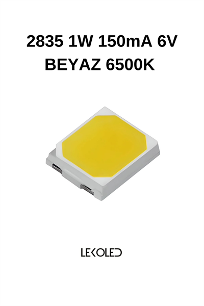 2835 1W 150mA 6V BEYAZ 6500K SMD LED 