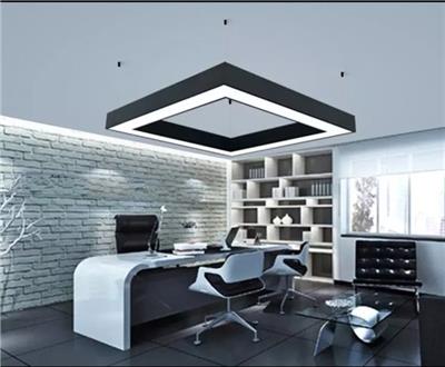 55x55cm Kare Modern Led Avize Siyah Sarkıt Linear  