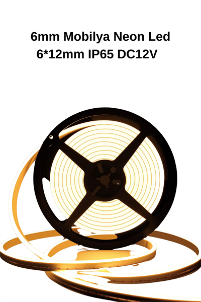 6mm Mobilya Neon Led Günışığı 3000K 6*12mm DC12V IP65 5m