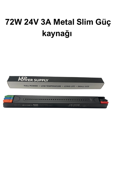 72W 24V 3A Metal Slim Güç kaynağı  