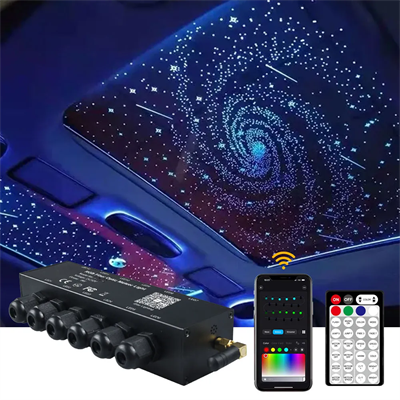 9W 12 LED RGB Işık Fiber Optik Meteor Tavan Yıldız Kayar Modülü / App Kontrollü