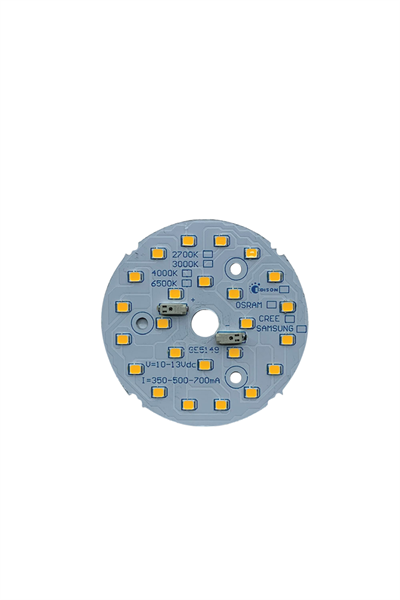 9W 60mm 6500K 24LED Yuvarlak Downlight LED PCB | 12-13V 350-700mA | Downlight Sabit Akım Yuvarlak LED Modül