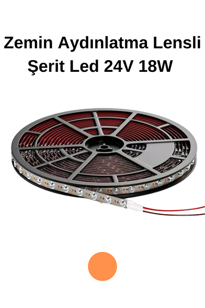 Amber Zemin  Aydınlatma Lensli Şerit Led 24V 18W