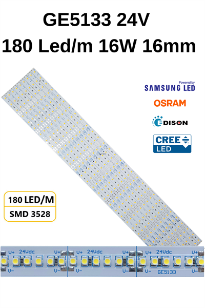 GE5133 24V 180LED/M 16W 16MM