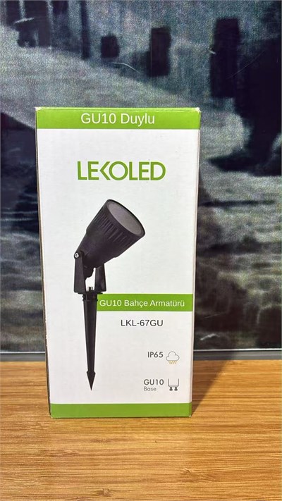 Petek Lensli Bahçe Çim Aydınlatma Armatürü Boş Kasa GU10 Duylu Kazıklı
