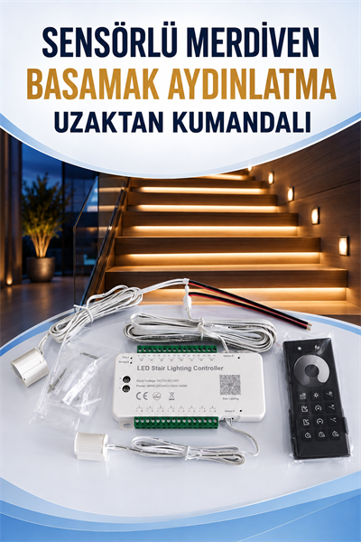 Sensörlü Merdiven Basamak Aydınlatma Kontrol ünitesi