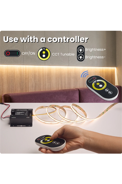 Çift Renk COB Şerit Led ( Beyaz Ve Günışıgı )