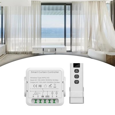 WiFi Akıllı Perde Kontrol Modülü – RF433 Uzaktan Kumanda Destekli Tuya  Smart Life uyumlu