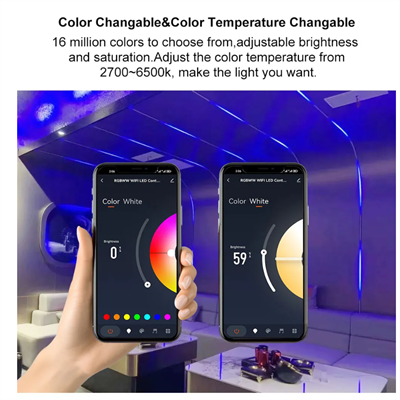 WIFI RF RGB+TUNABLE LED KONTROL ÜNİTESİ 12/24V 12A 