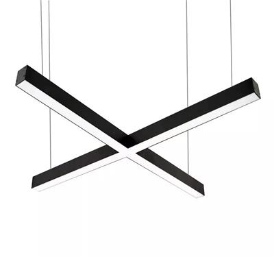 X Linear Ledli 100 x100 cm Modern Led Sarkıt Siyah 5x8 Kasa 