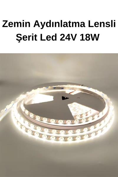 NATURAL 4000K Lensli Şerit Led Metrede 48 LEDLİ 18W 24V