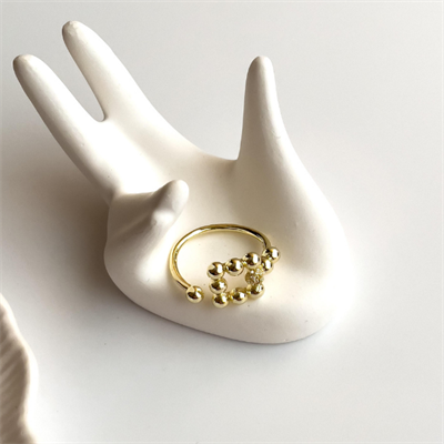 Zirkon Taşlı Minimalist Ayarlanabilir Çelik Yüzük