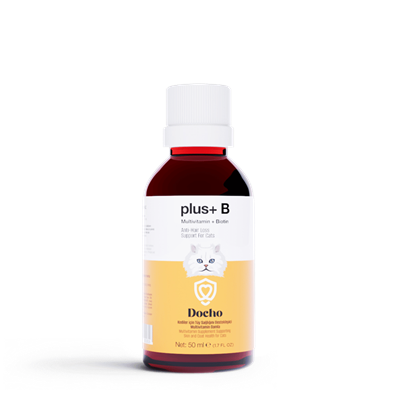 Docho Kediler İçin Tüy Sağlığını Destekleyici Multivitamin ve Biotin içerikli Damla 50 ML