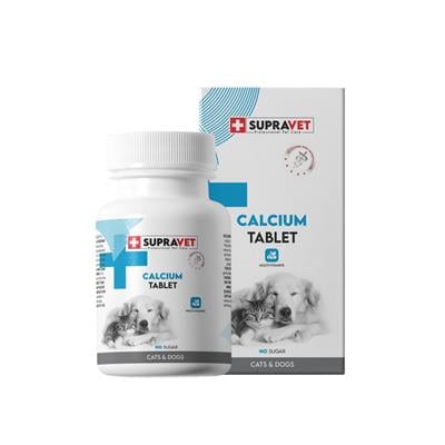 Supravet Calcium Kediler ve Köpekler için Kalsiyum Tablet