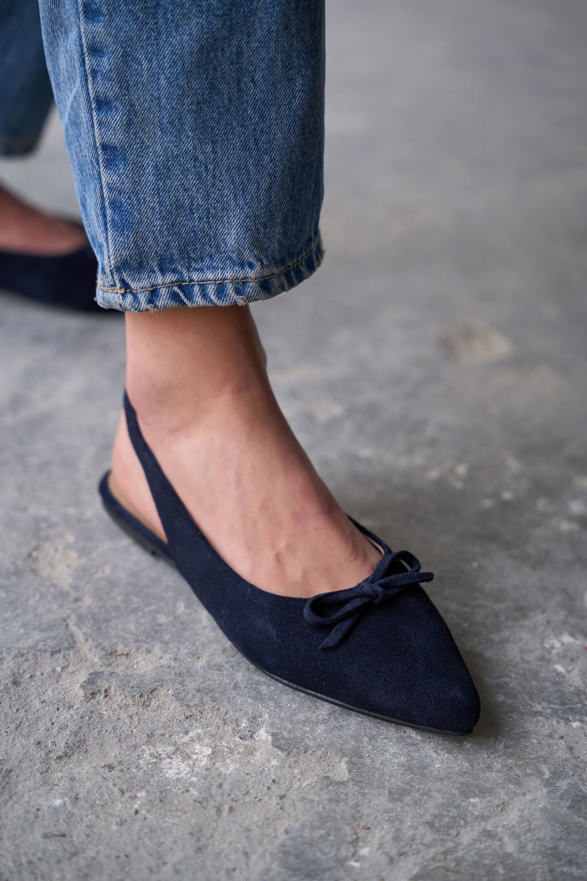 GOMEL LACİVERT SÜET BABET 