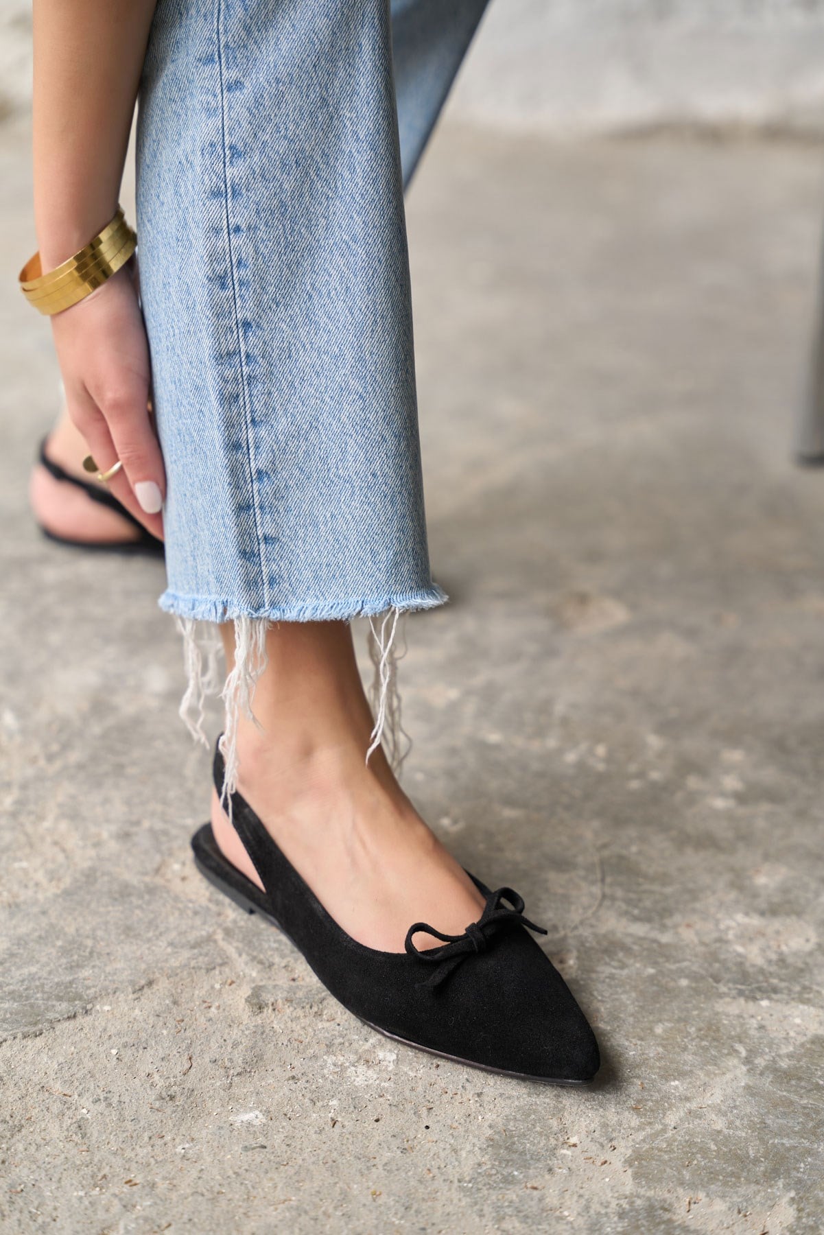 GOMEL SİYAH SÜET BABET 