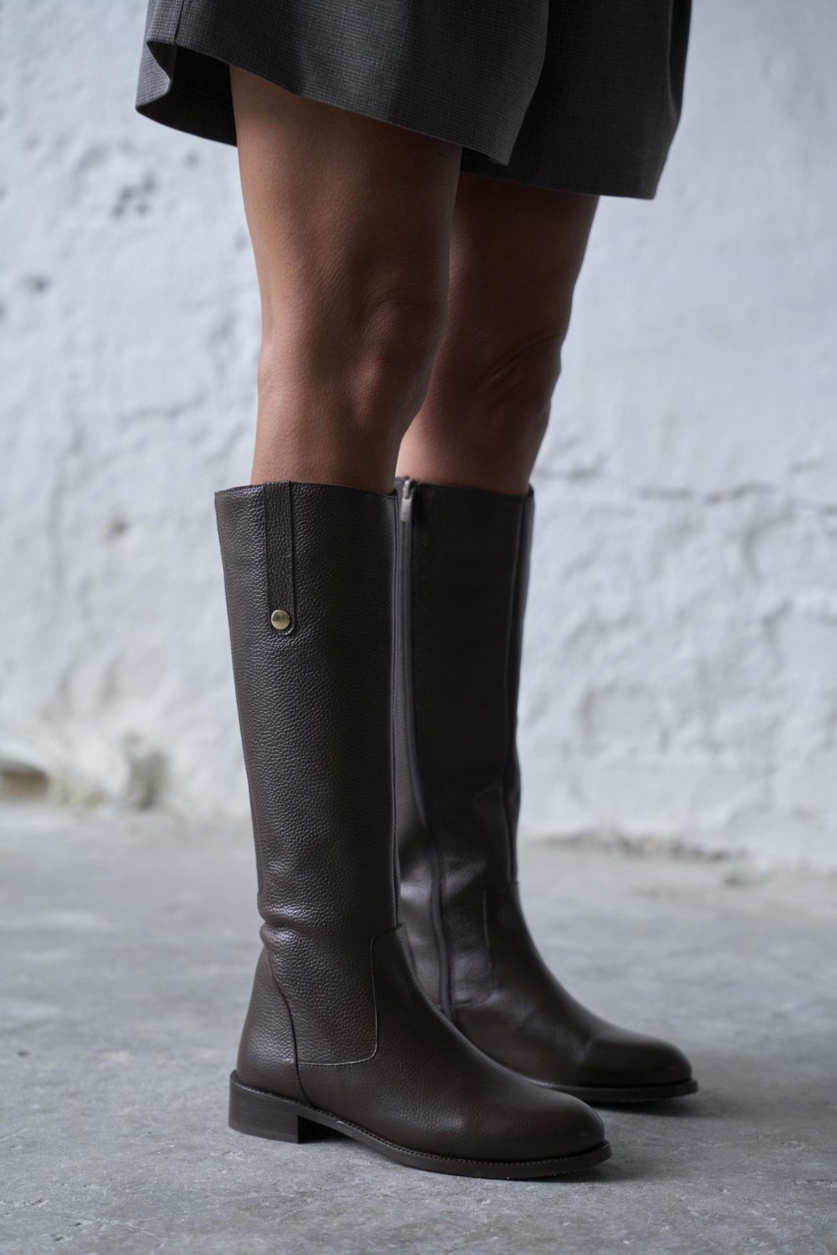 GOX KAHVE DERİ ÇİZME