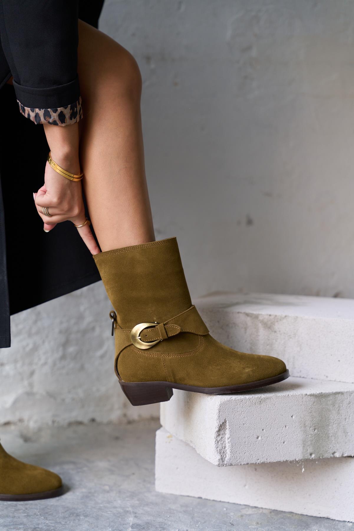 HONO YAĞ YEŞİLİ TOPUKLU BOT