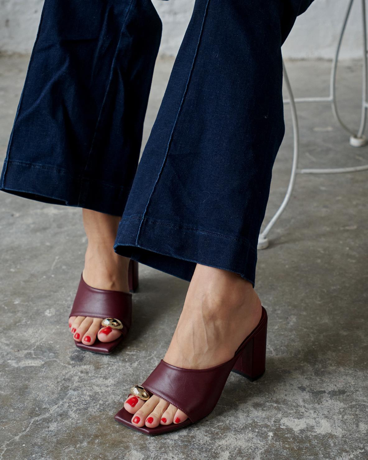 JAİL BORDO RUGAN TOPUKLU AYAKKABI 