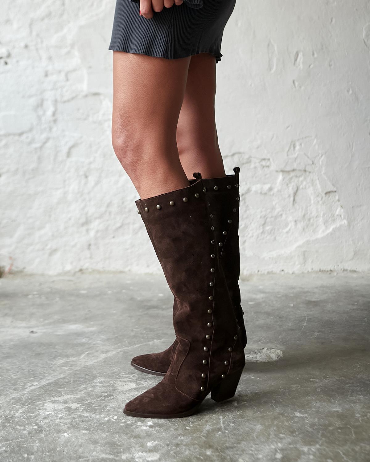 JAYLAN KAHVE SÜET TROKLU ÇİZME