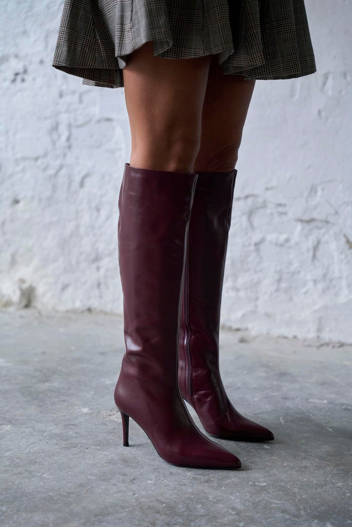 KONG BORDO DERİ ÇİZME