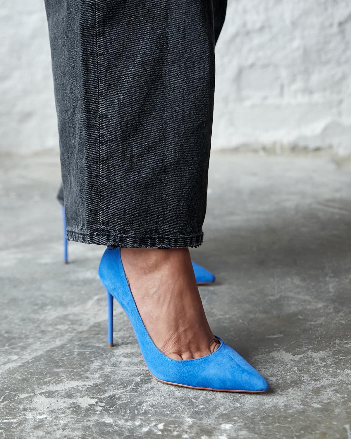 MİTTA 10 CM SAKS SÜET STİLETTO