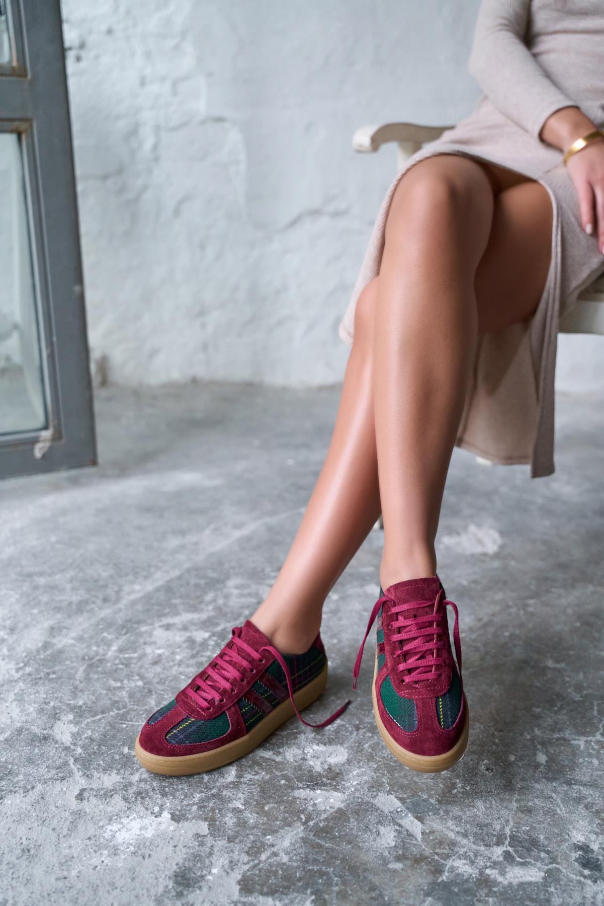 SCOTİSH BORDO EKOSE SPOR AYAKKABI