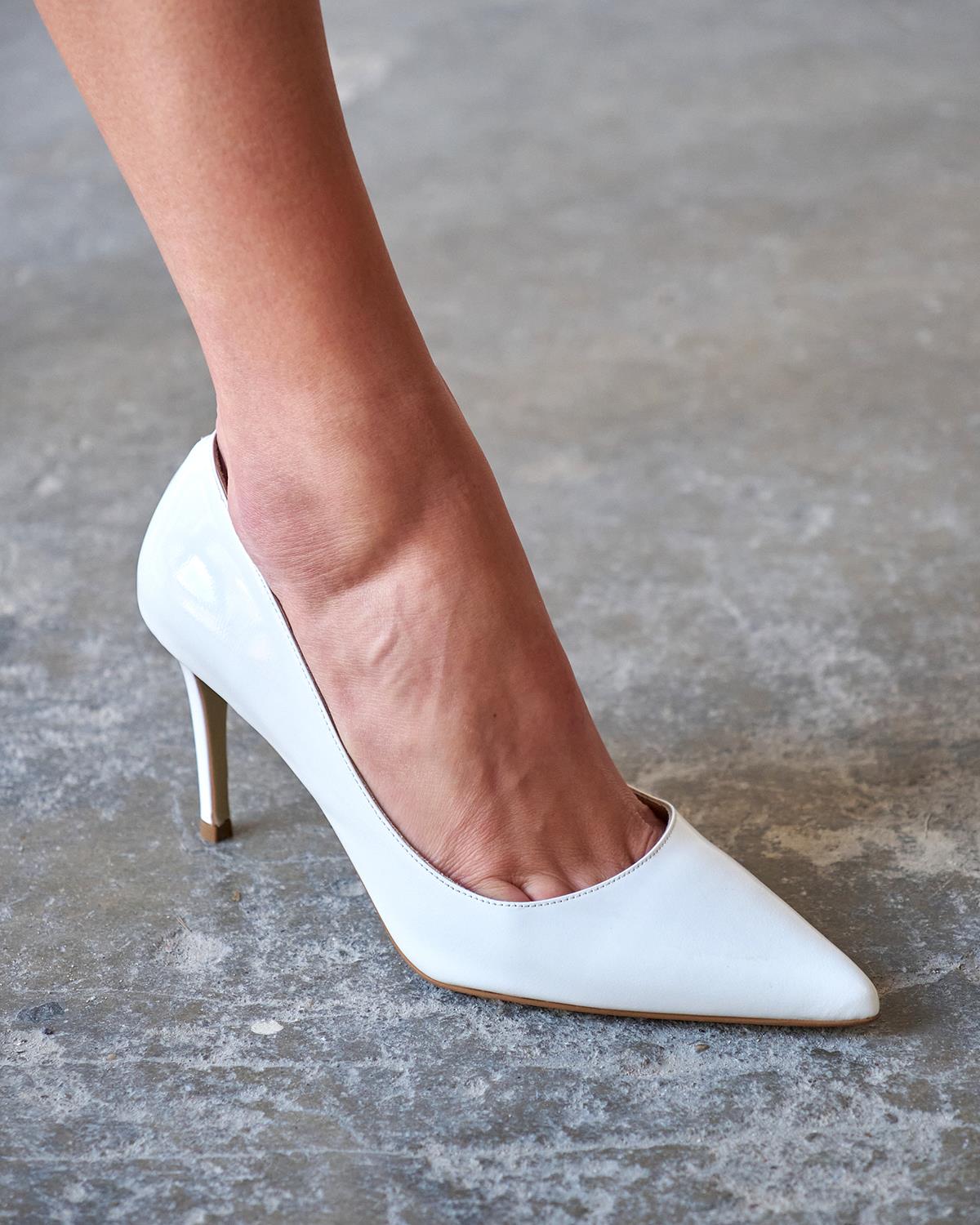 SİSTA 8 CM BEYAZ RUGAN STİLETTO