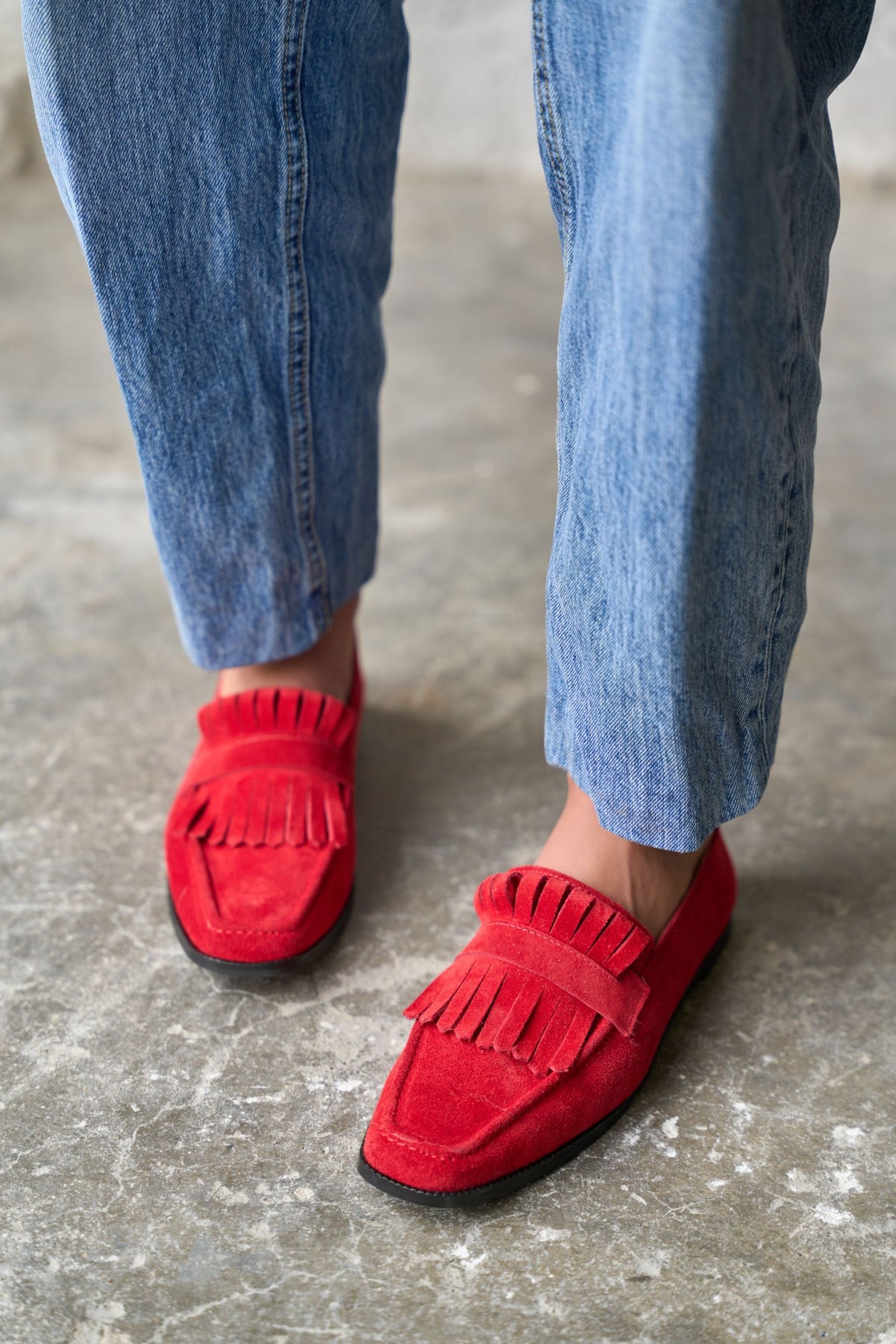 SOVES KIRMIZI SÜET MAKOSEN