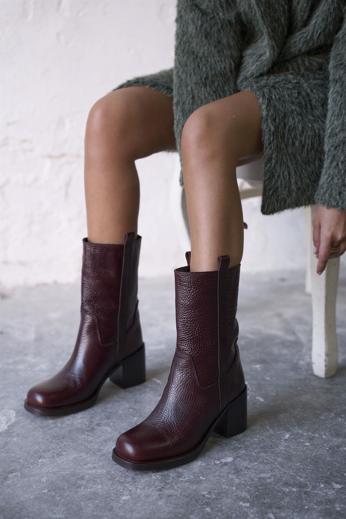 ALMO KAHVE DERİ ÇİZME