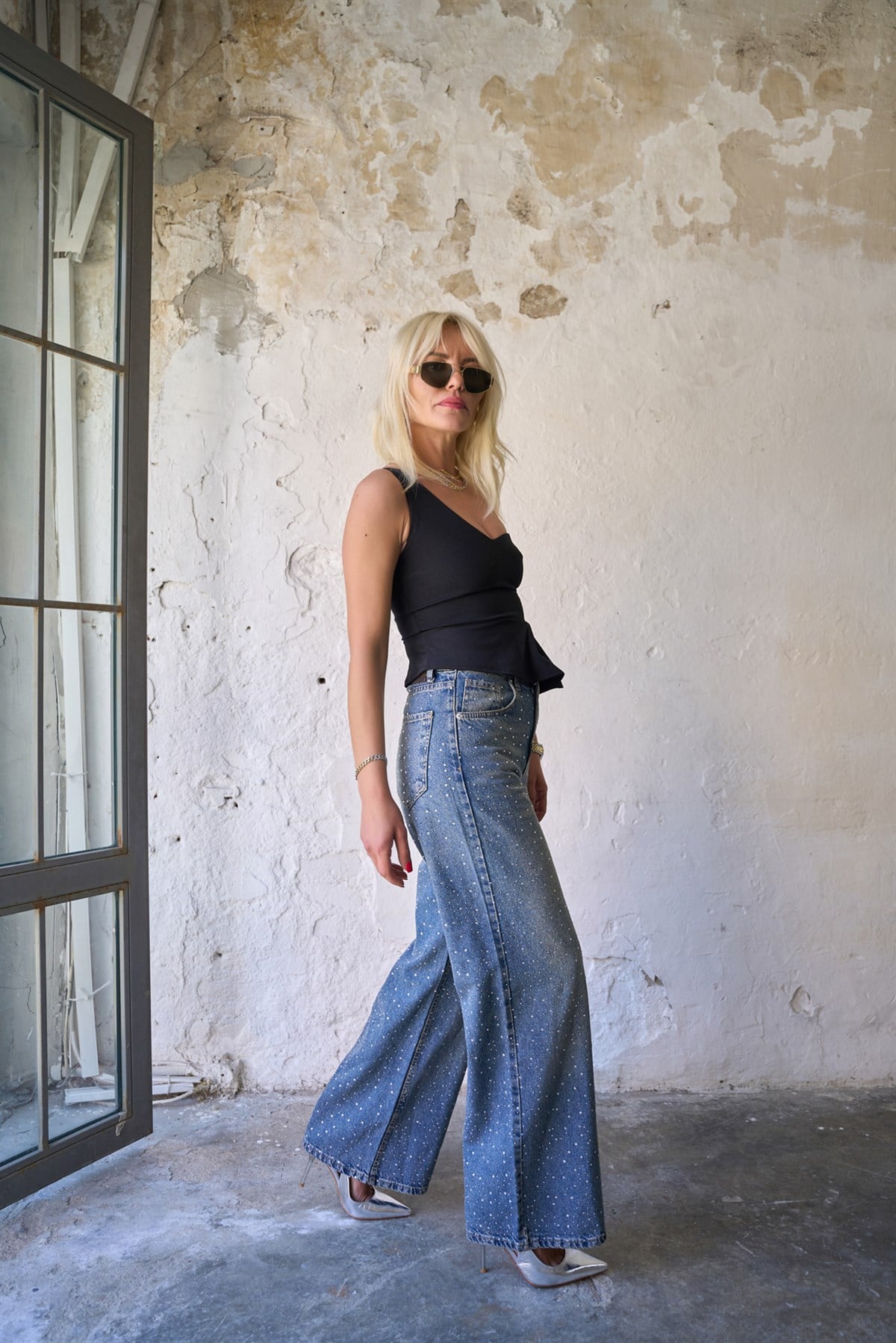 SHİNİNG WİDELEG FIT JEANS