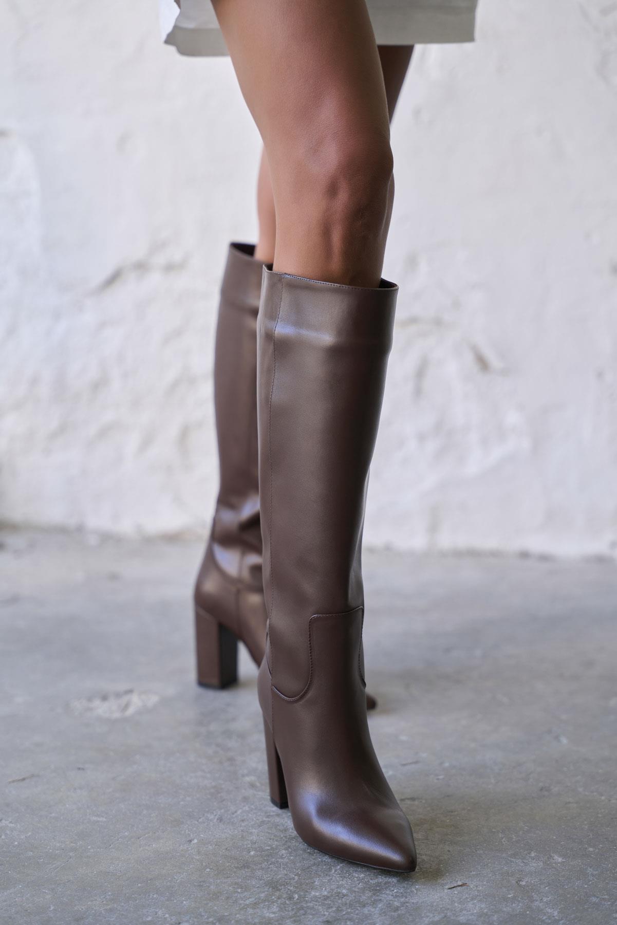 ALTO KAHVE DERİ ÇİZME