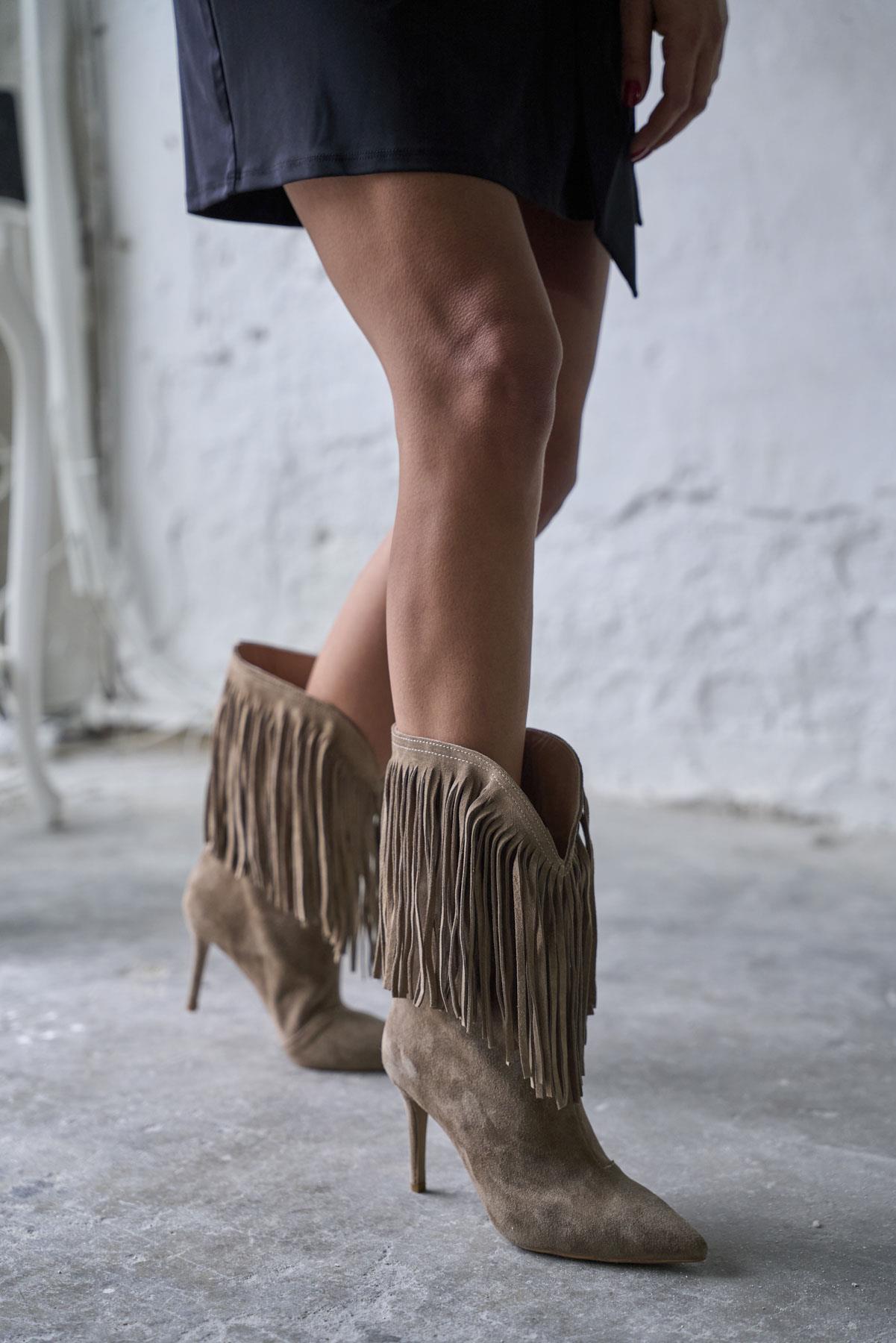 AMORA VİZON SÜET ÇİZME