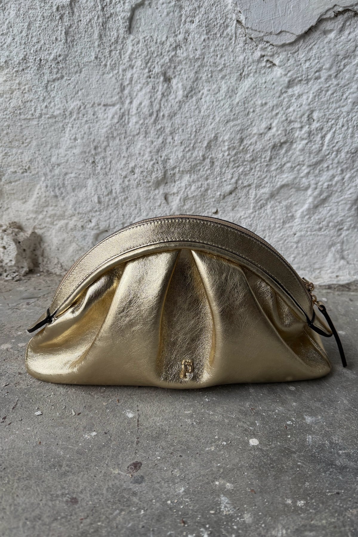 AMSTERDAM GOLD CLUTCH ÇANTA