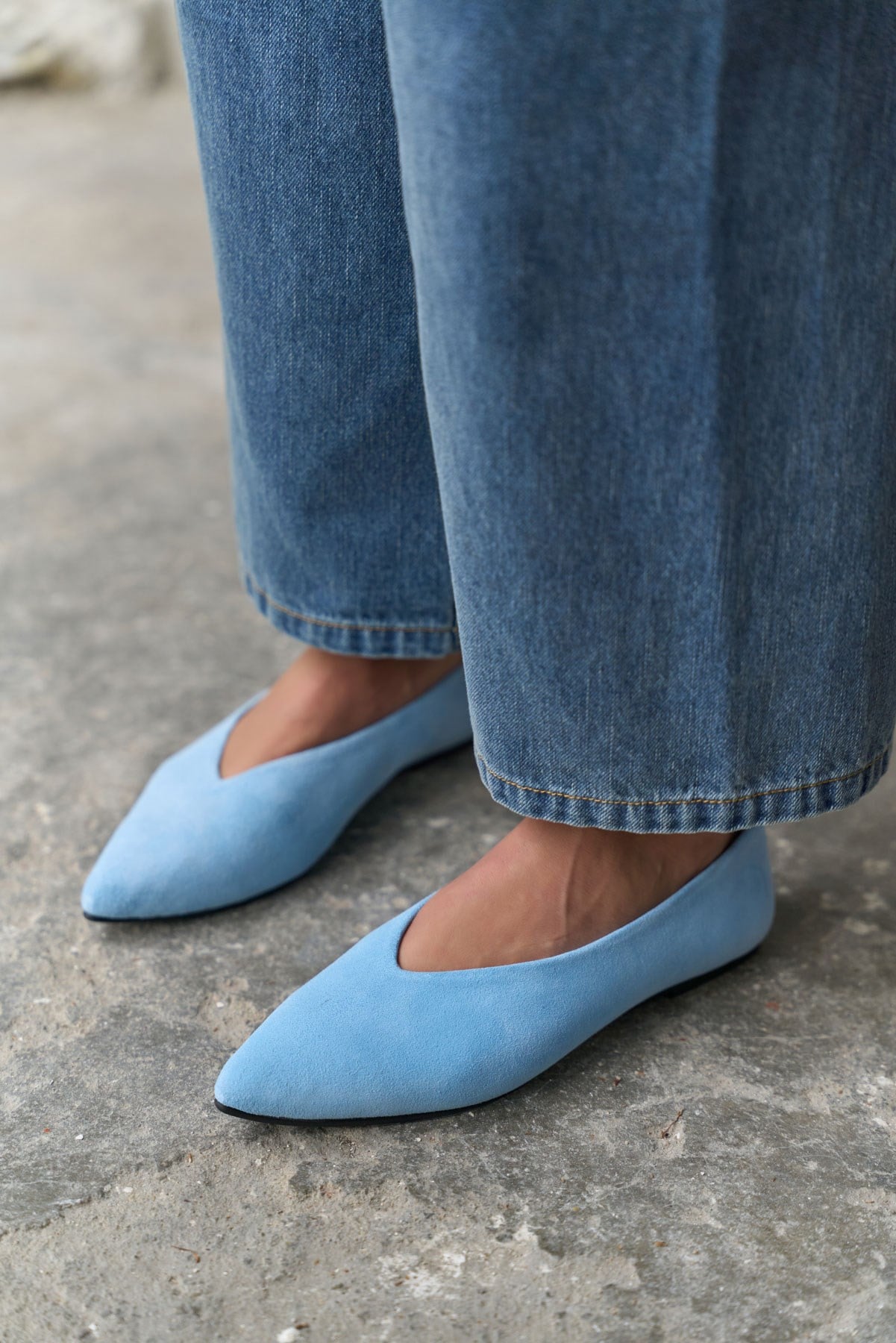 BAFFİN MAVİ SÜET BABET 