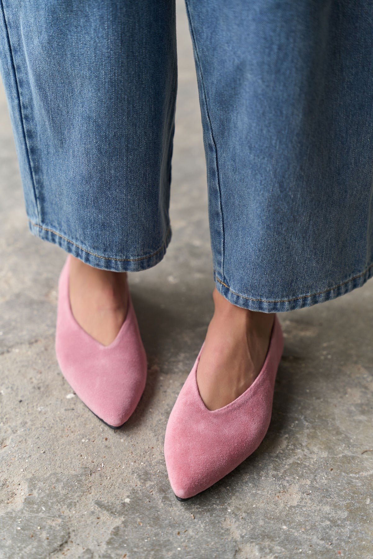 BAFFİN PEMBE SÜET BABET 