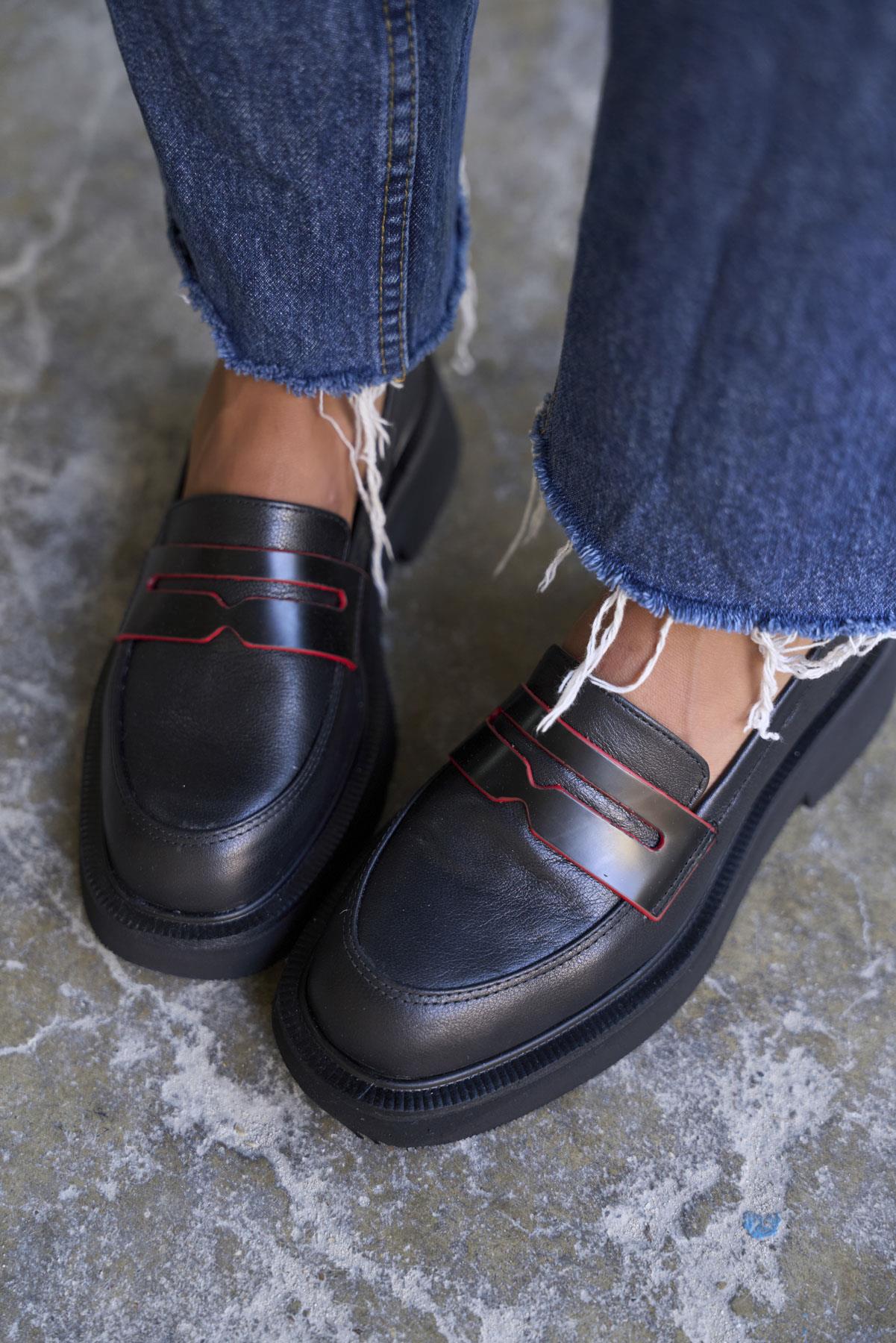 BARCA SİYAH DERİ MAKOSEN