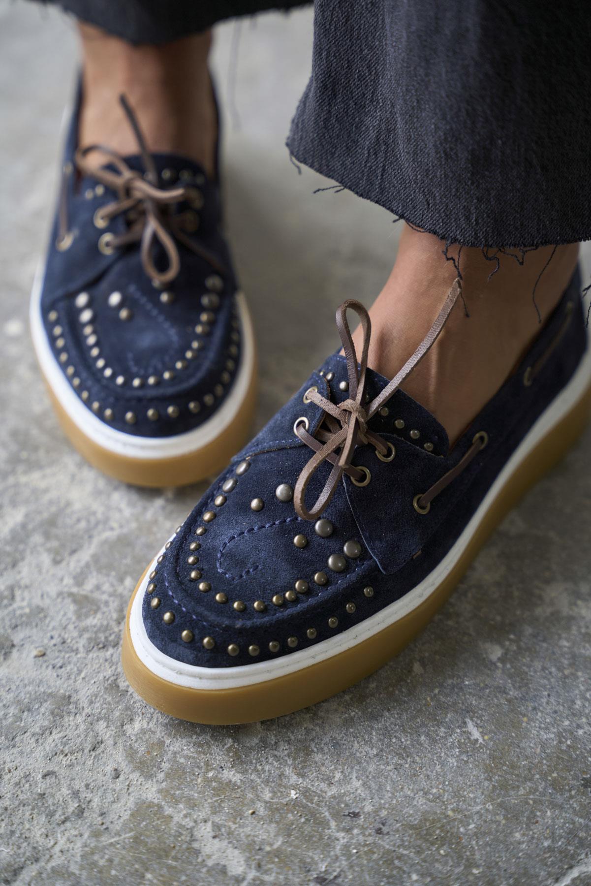 BARELLA LACİVERT SÜET MAKOSEN