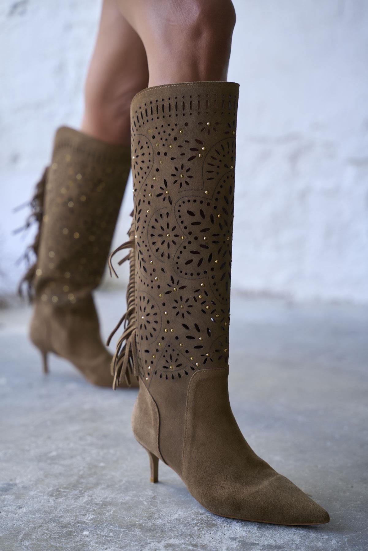 BRİON KUM SÜET ÇİZME