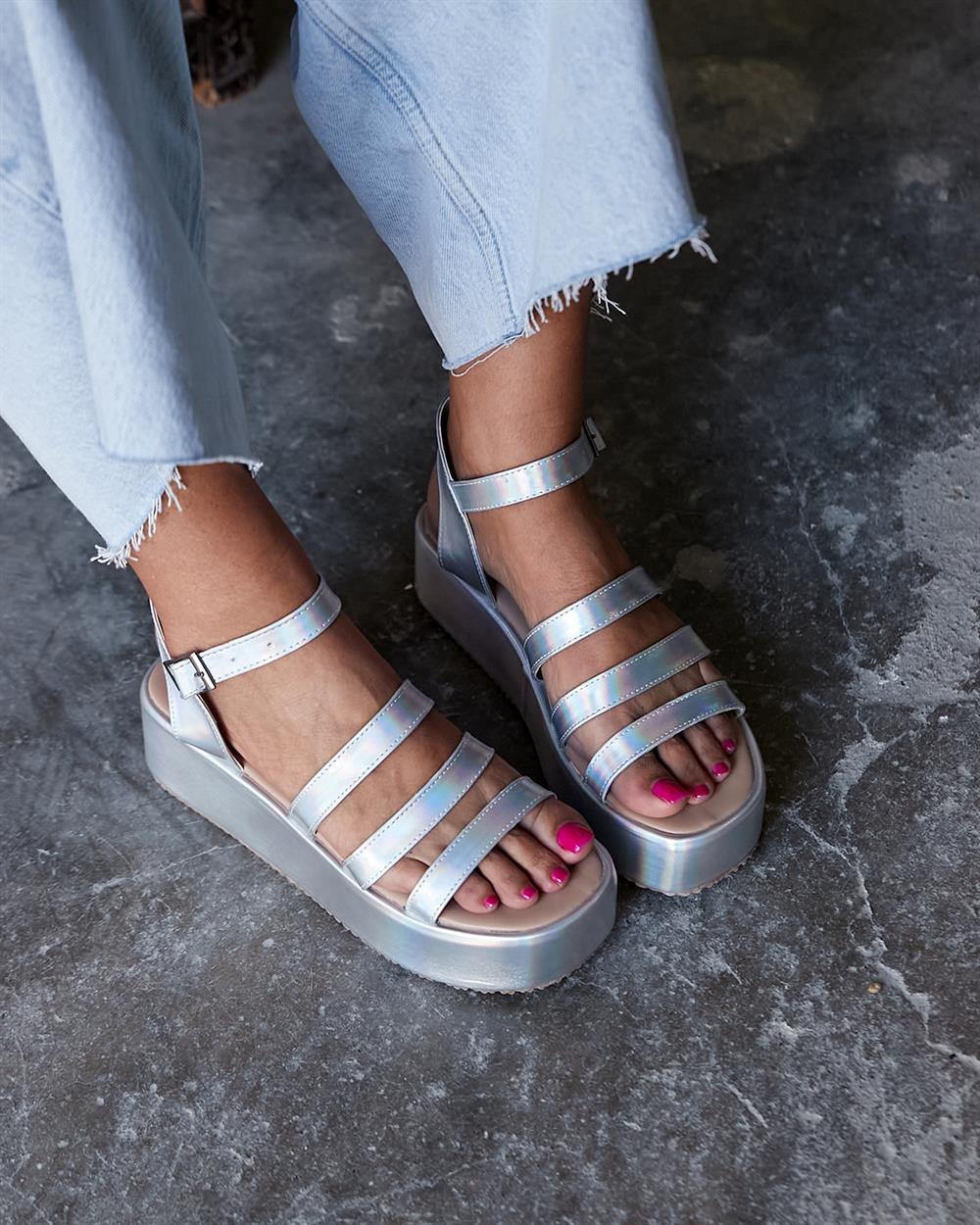 CAVEL HOLOGRAM SANDALET 