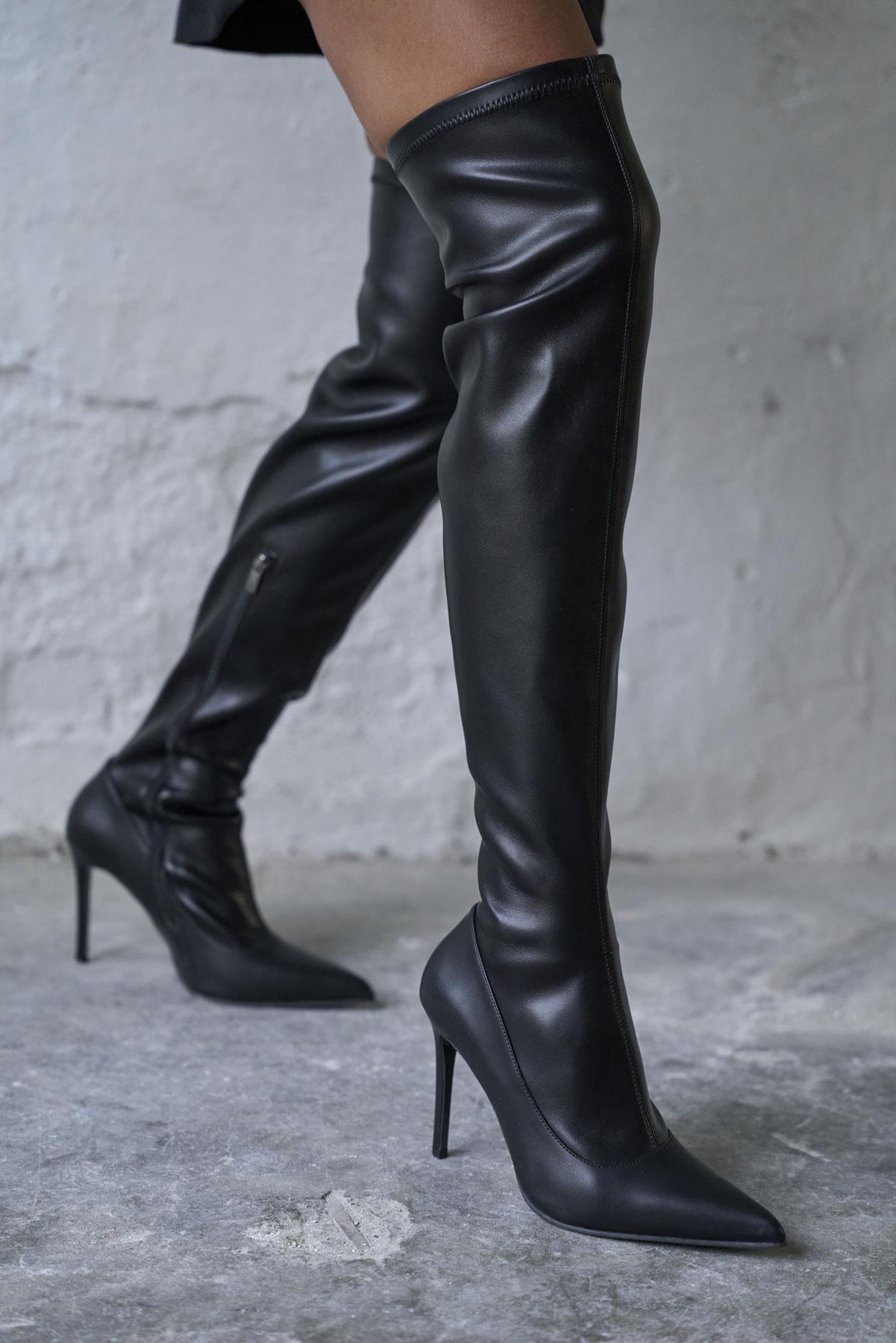 CELVİE SİYAH STREÇ ÇİZME