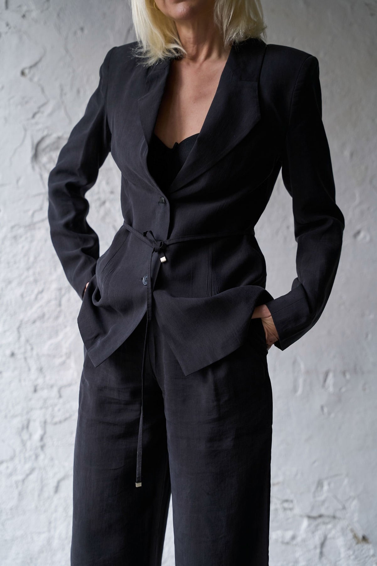 CORE SİYAH CEKET PANTOLON TAKIM