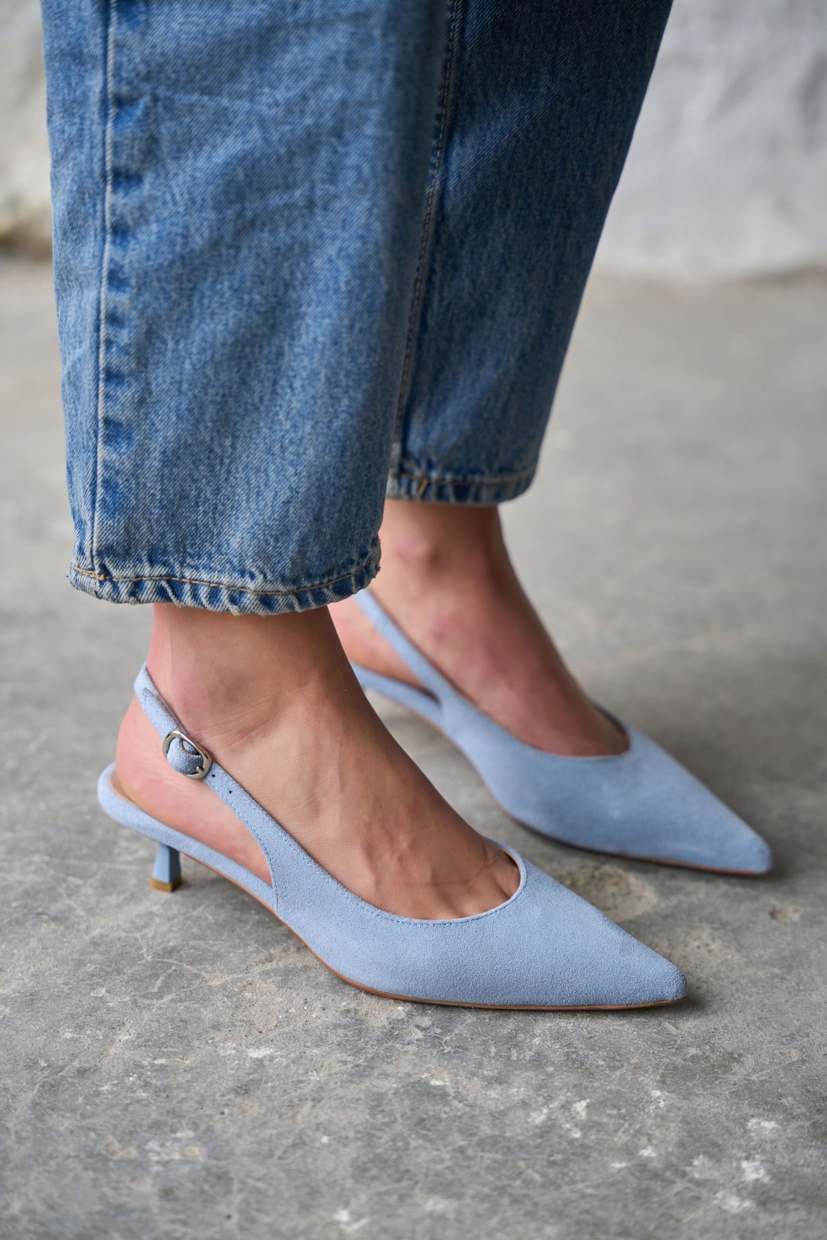 CUP BEBE MAVİ TOPUKLU AYAKKABI 