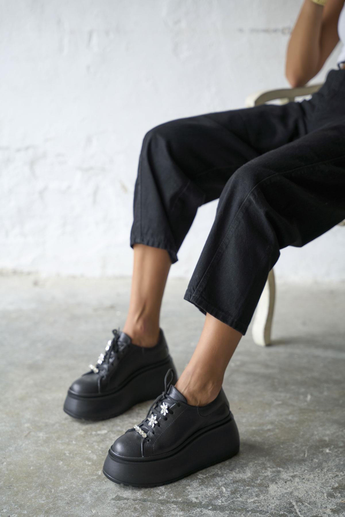 DUBAİ SİYAH SPOR AYAKKABI 