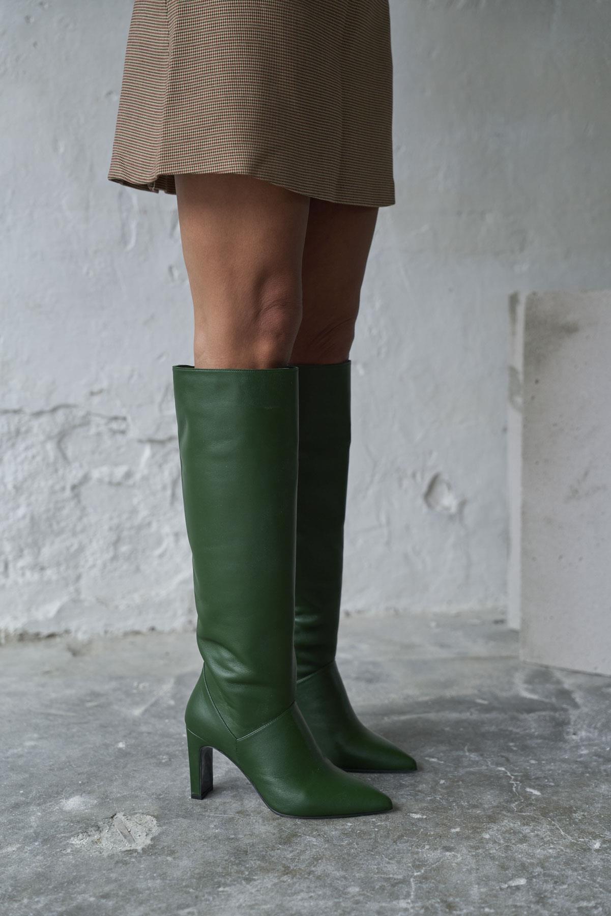 ENVOL YEŞİL DERİ ÇİZME